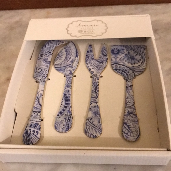 NEW-Artistic Accents-Hand painted Metal Cheese 🧀 Knife Set - Picture 3 of 8